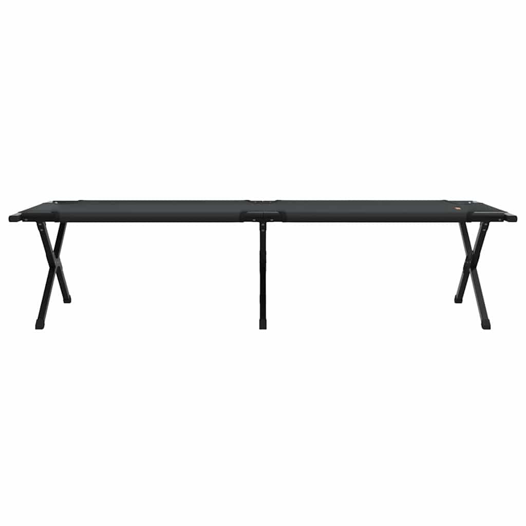 Sklopivi kamperski krevet 2 pcs Crna 193 x 69 x 45 cm