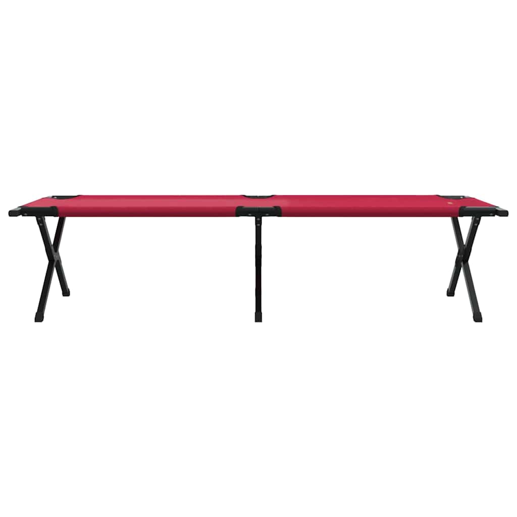 Sklopivi kamperski krevet 2 pcs Crvena 193 x 69 x 45 cm