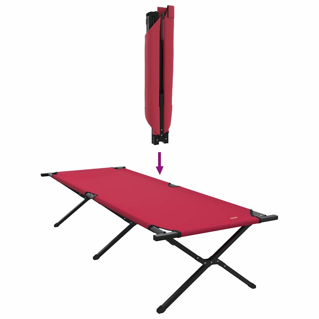 Sklopivi kamperski krevet Crvena 210 x 80 x 46 cm