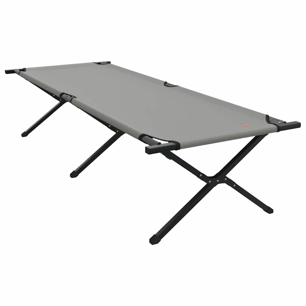 Sklopivi kamperski krevet 2 pcs Siva 210 x 80 x 46 cm