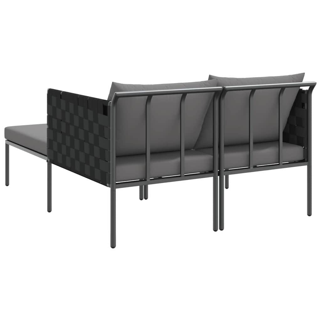 Ležaljka na suncu s jastukom Antracit 153 x 115 x 69.5 cm