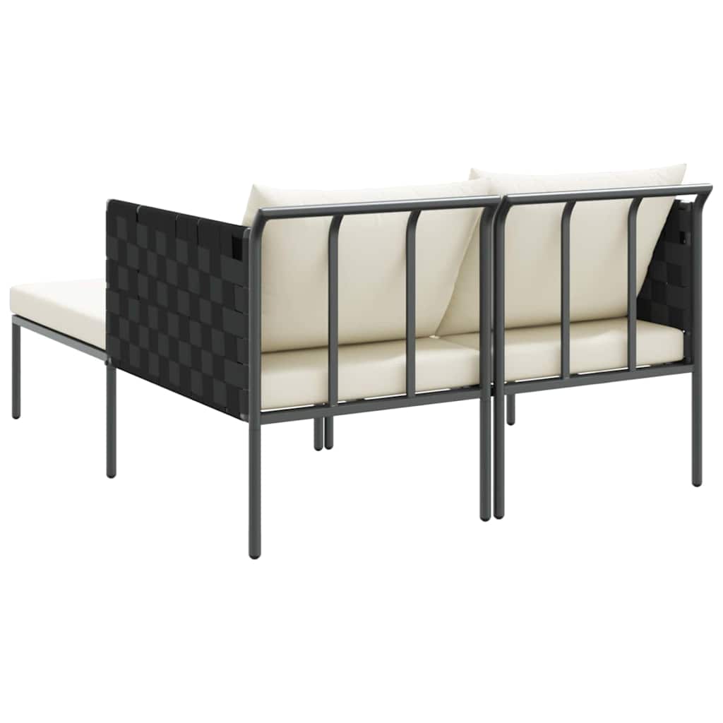 Ležaljka na suncu s jastukom Antracit 153 x 115 x 69.5 cm