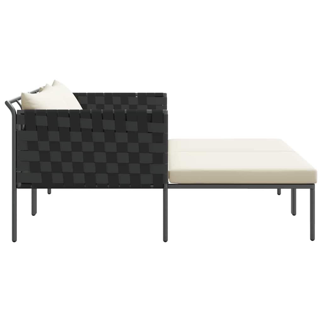 Ležaljka na suncu s jastukom Antracit 153 x 115 x 69.5 cm