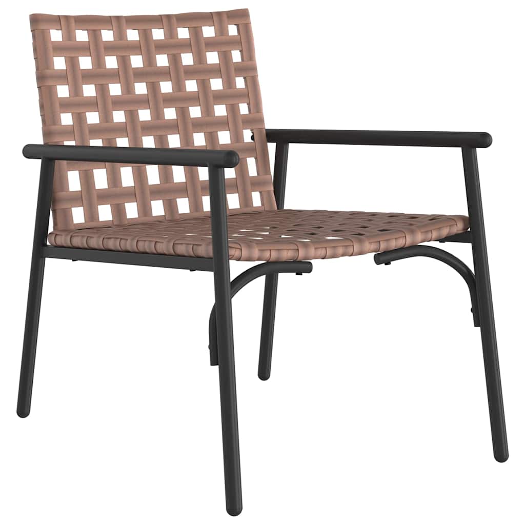 Vrtna stolica 2 pcs Smeđa 78 x 55,5 x 75,5 cm poliratan