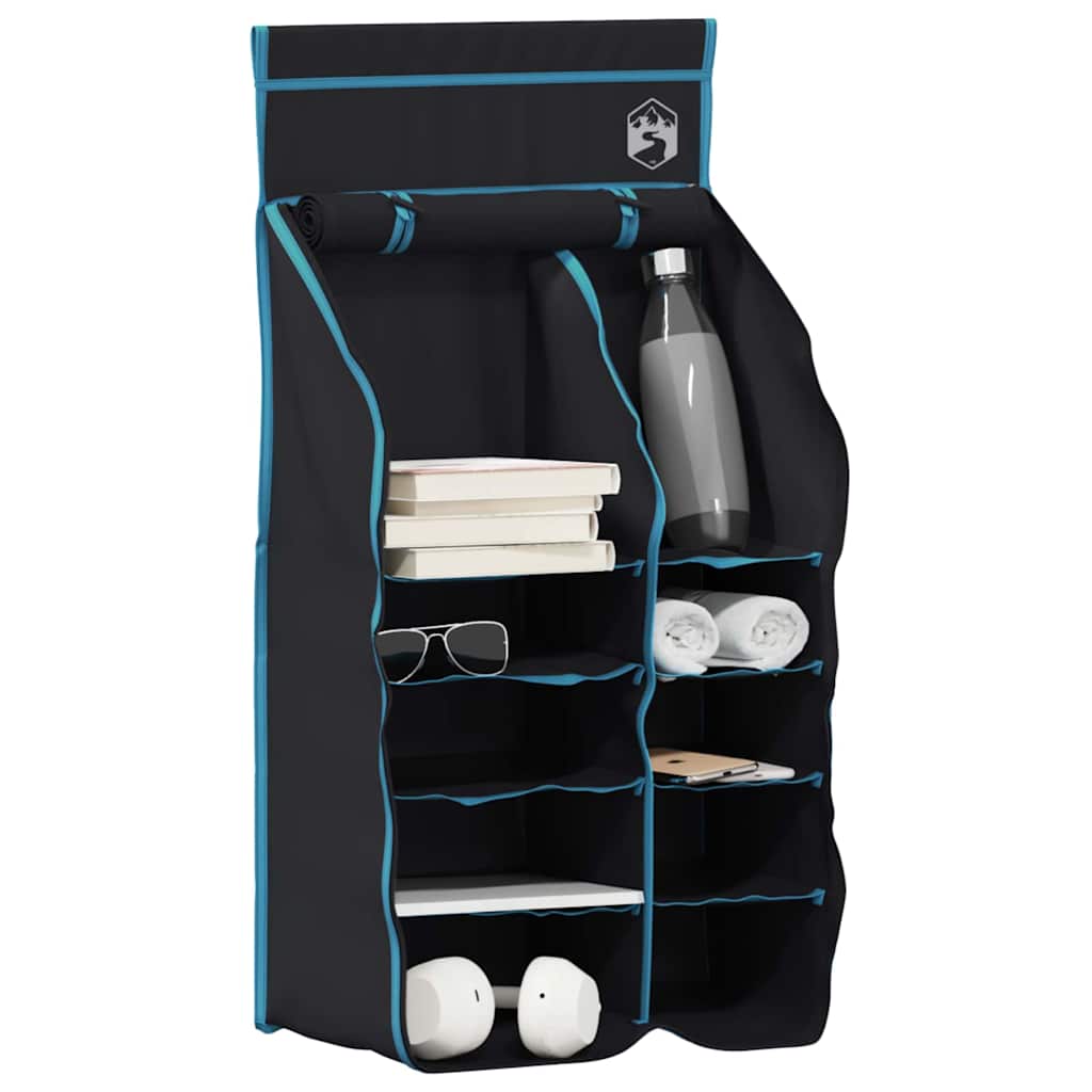 Viseći organizator šatora s 10 džepova Crna 40,5 x 25 x 80 cm