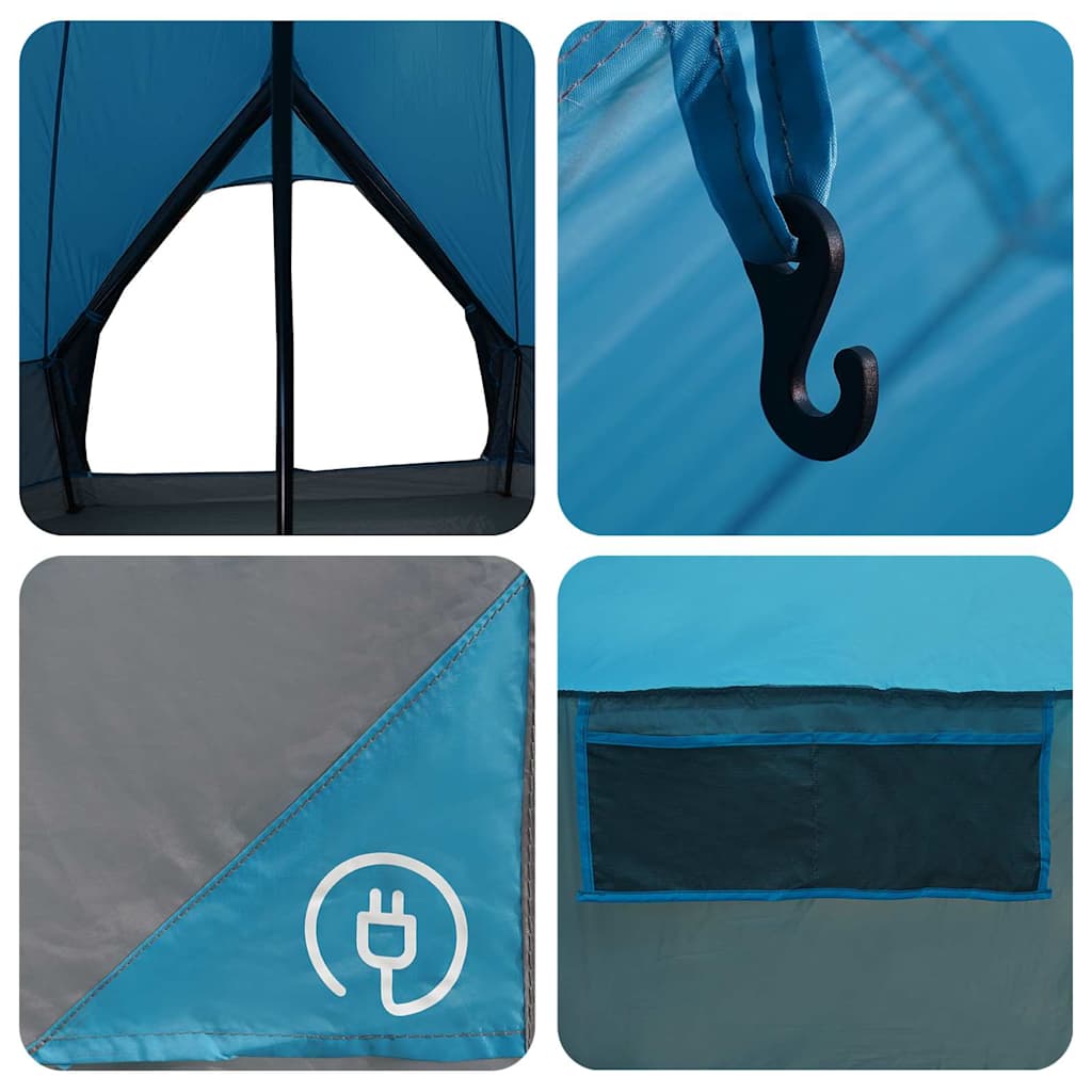Teepee šator za 7 osoba Plava i siva 600 x 600 x 347 cm