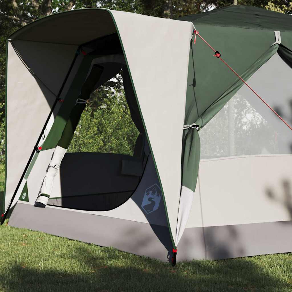 Kabinska šator za 7 osoba s krovom Zelena 400 x 350 x 212 cm