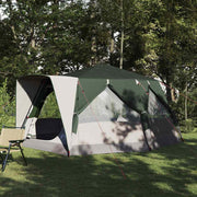 Kabinska šator za 7 osoba s krovom Zelena 400 x 350 x 212 cm