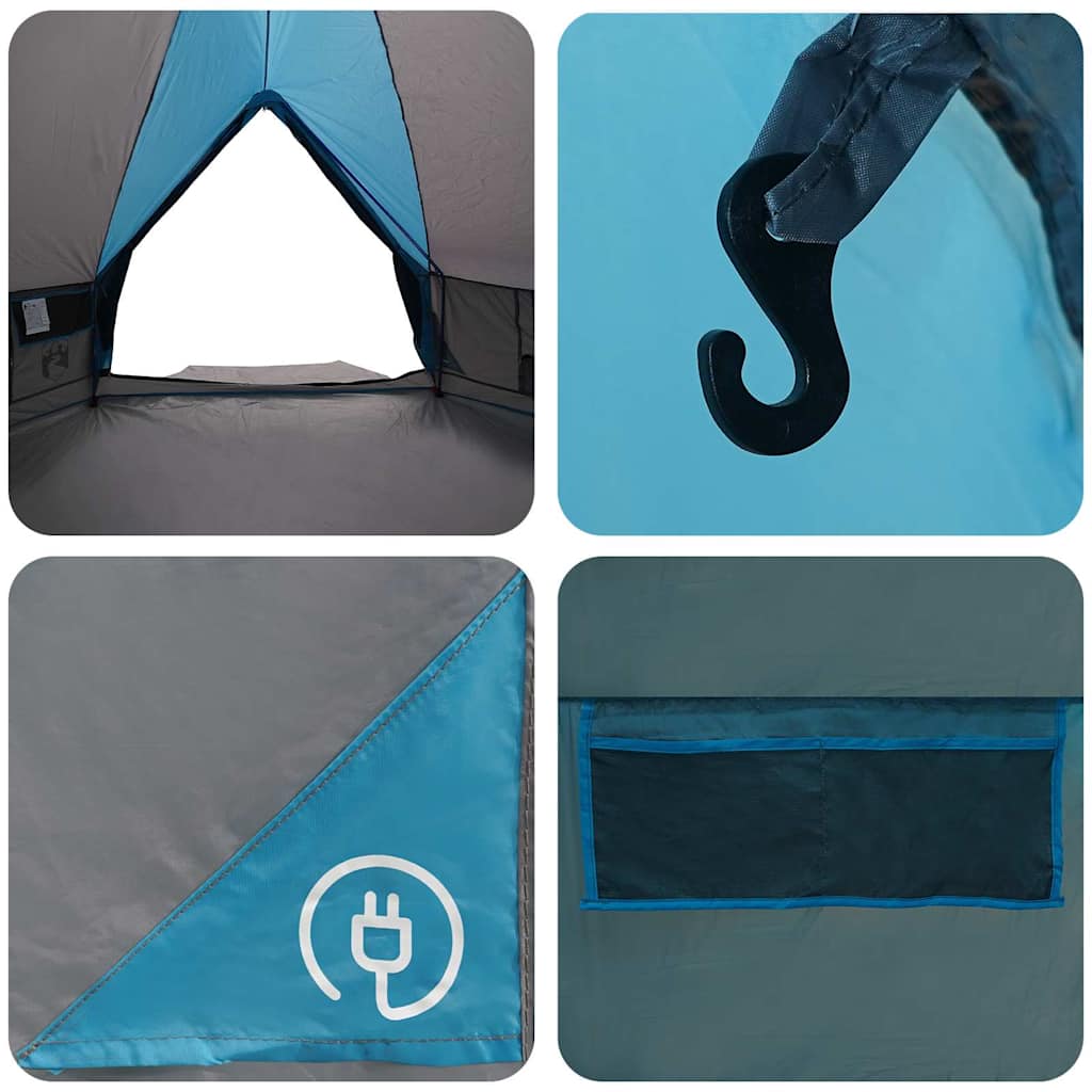 Teepee šator za 10 osoba Plava i siva 567 x 470 x 242 cm