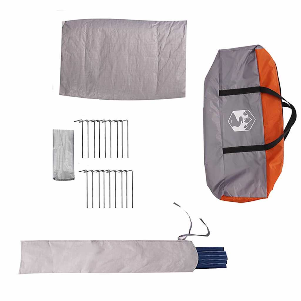 Teepee šator za 10 osoba Siva i narančasta 567 x 470 x 242 cm