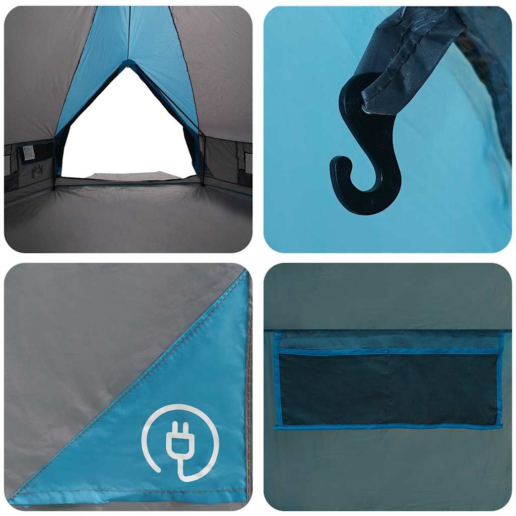Teepee šator za 8 osoba Plava i siva 490 x 410 x 210 cm