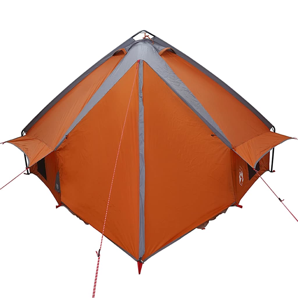 Teepee šator za 6 osoba Siva i narančasta 431 x 366 x 185 cm