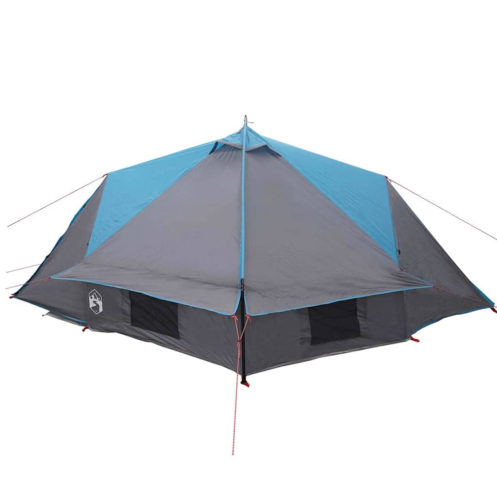 Tenda za 4 osobe s krovom Plava i siva 388 x 320 x 169 cm