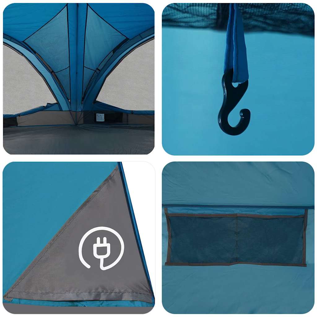 Obiteljski šator za 10 osoba Plava i siva 460 x 430 x 214 cm
