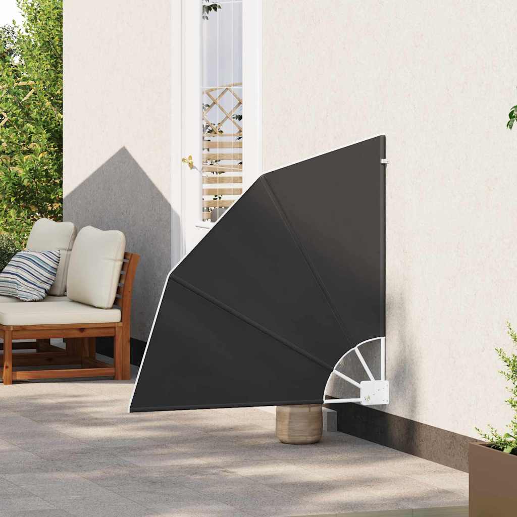 Zaslon za privatnost na balkonu 115 x 115 cm Poliester Antracit
