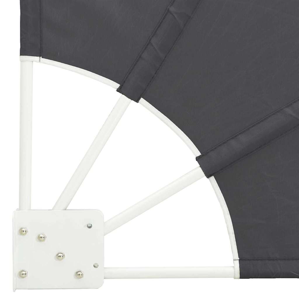 Zaslon za privatnost na balkonu 115 x 115 cm Poliester Crna