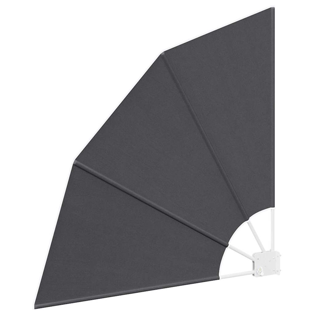 Zaslon za privatnost na balkonu 115 x 115 cm Poliester Crna