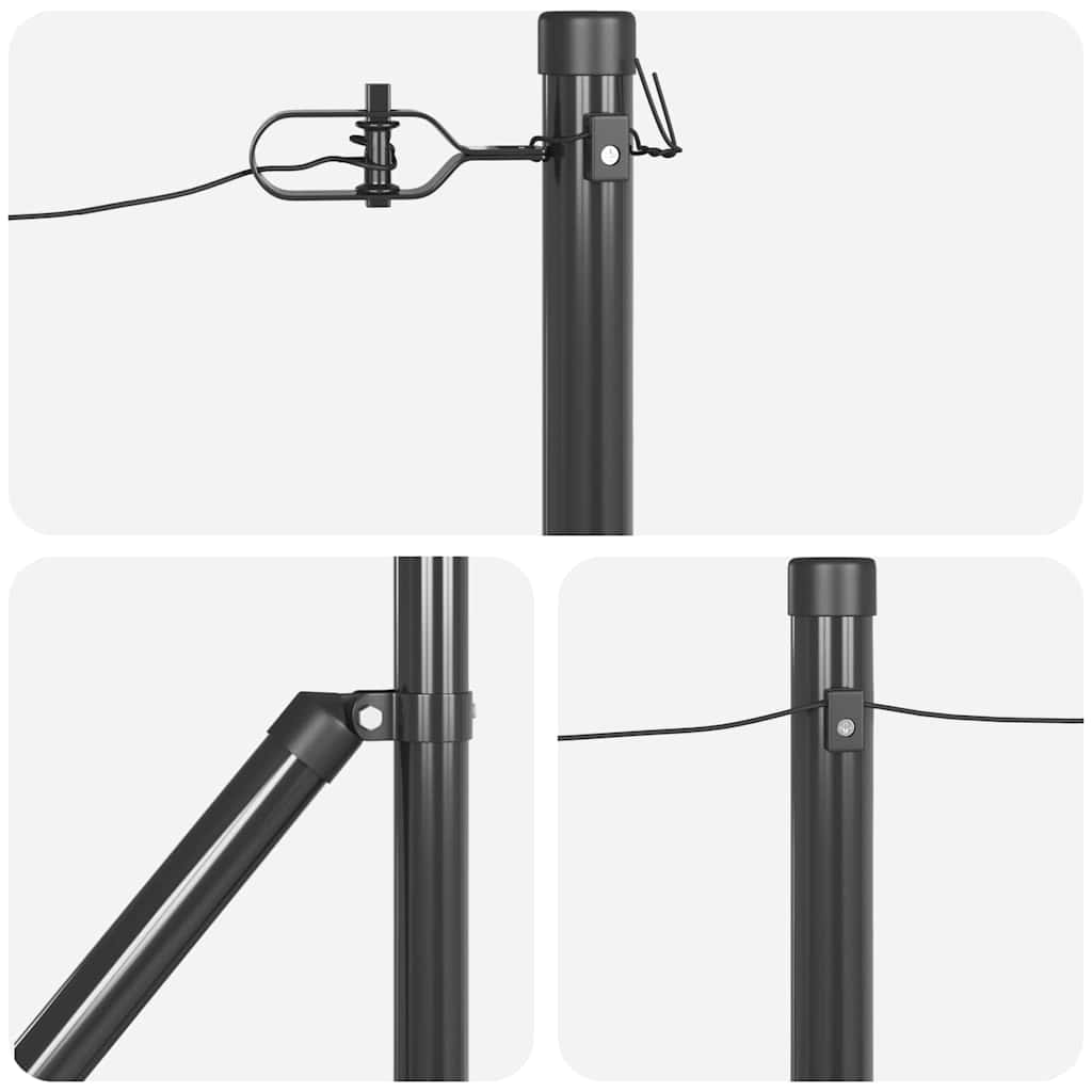 Stup za ogradu 13 pcs Siva Čelik