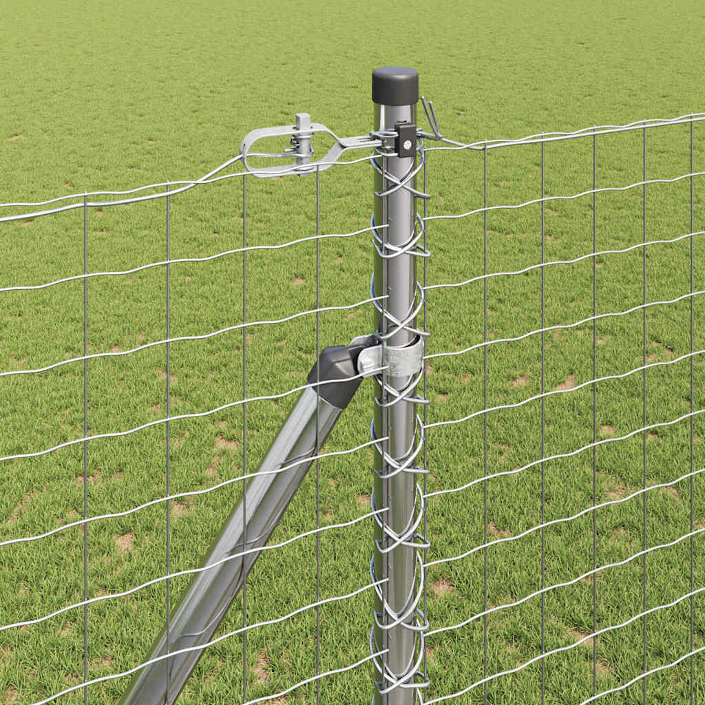 Stup za ogradu 13 pcs Srebrno Čelik