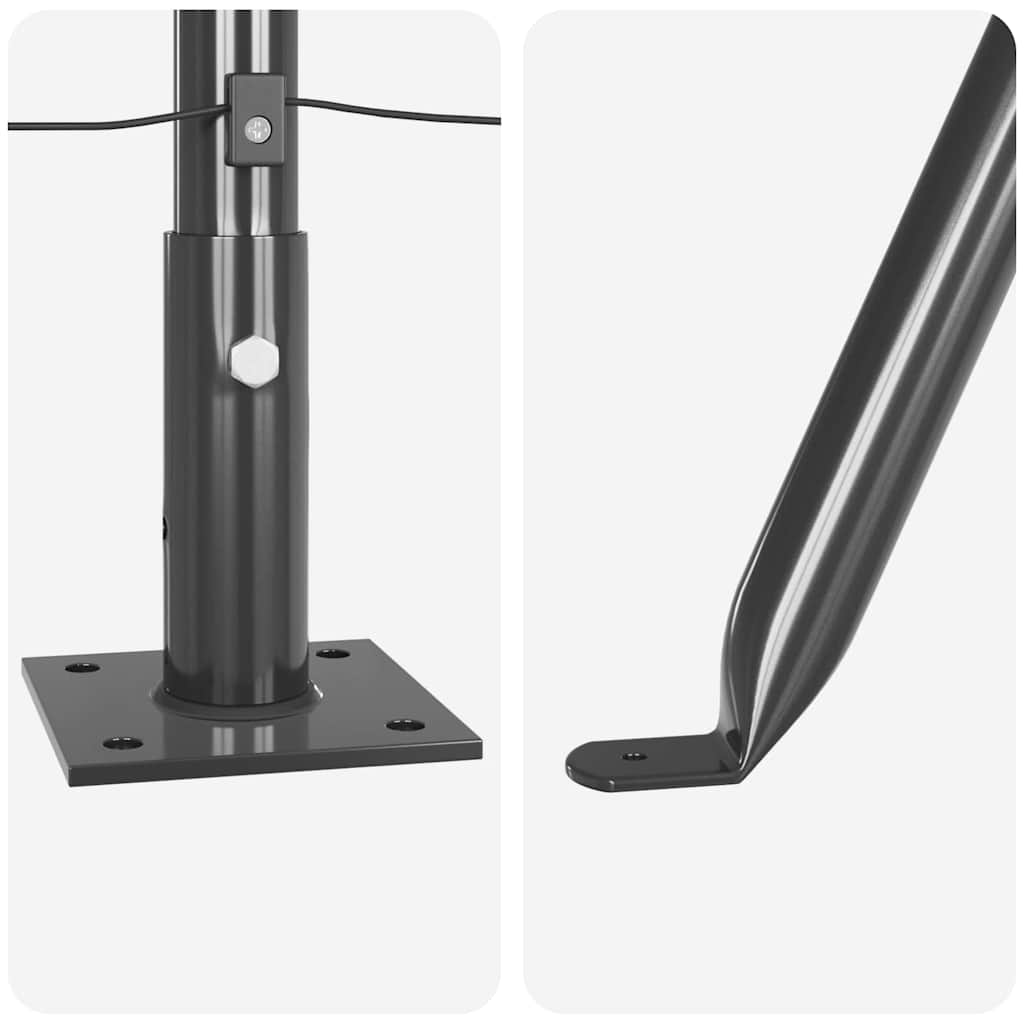 Stup za ogradu 13 pcs Siva Čelik