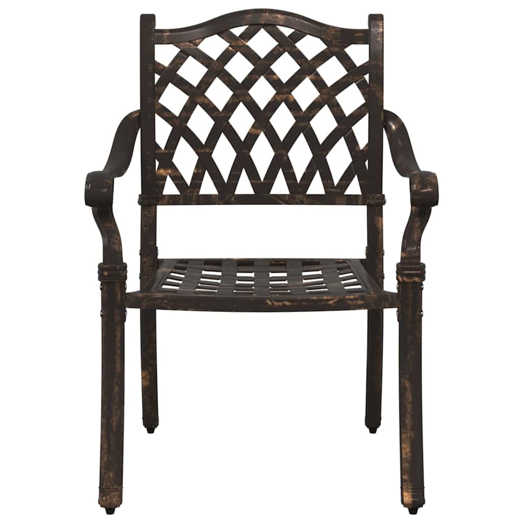 Vrtni set za objed 7 pcs Bronzana Aluminij