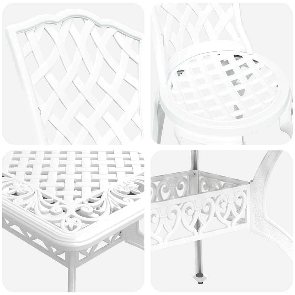 Vrtni set za objed 5 pcs Bijelo Aluminij