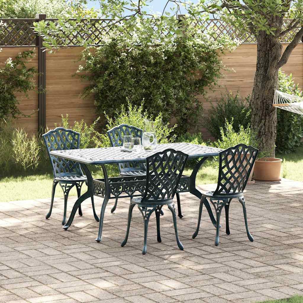 Vrtni set za objed 5 pcs Zelena Aluminij