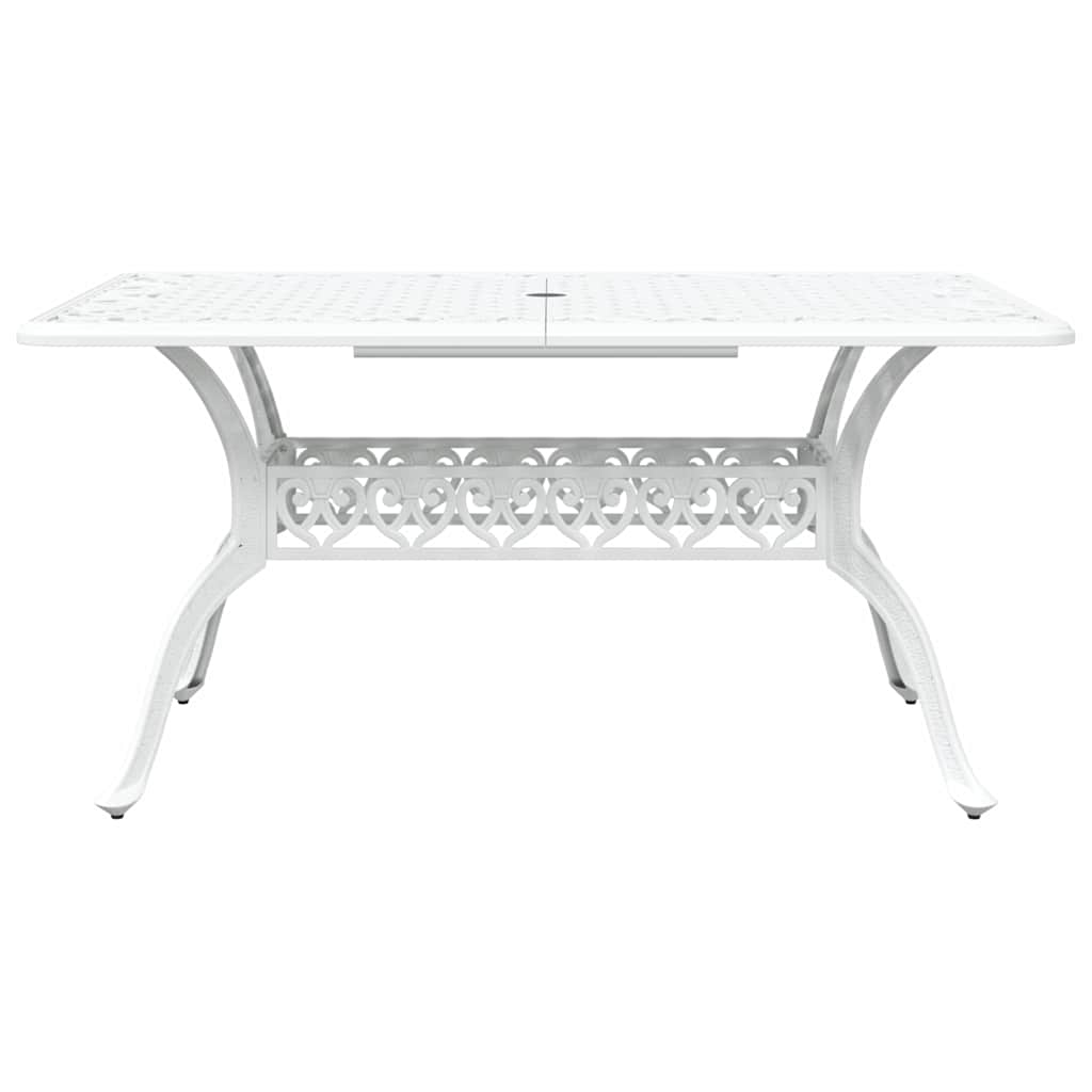 Vrtni set za objed 7 pcs Bijelo Aluminij