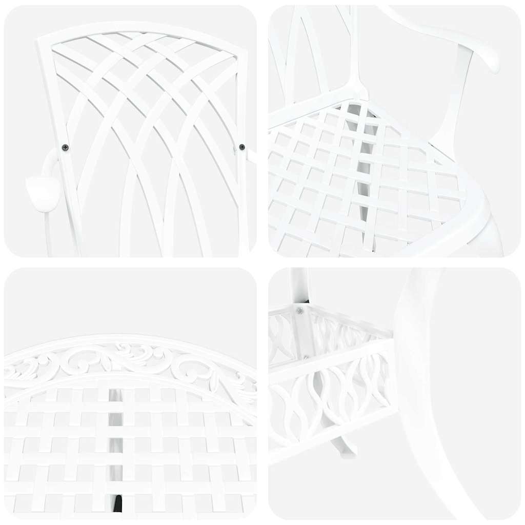 Vrtni set za objed 5 pcs Bijelo Aluminij