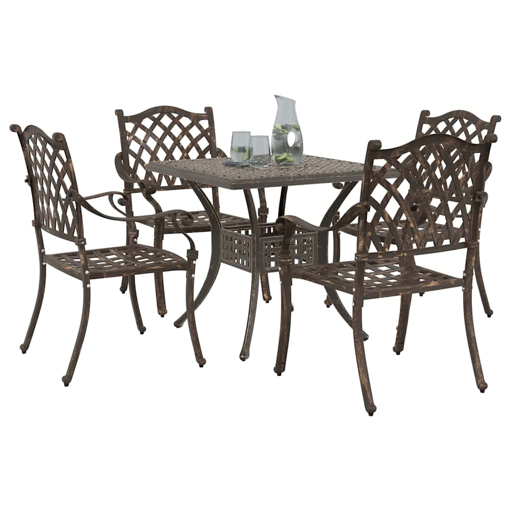 Set vrtnih stolova 5 pcs Bronzana Liveni aluminij