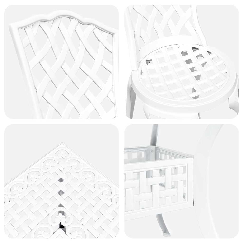 Set vrtnih stolova 5 pcs Bijelo Liveni aluminij