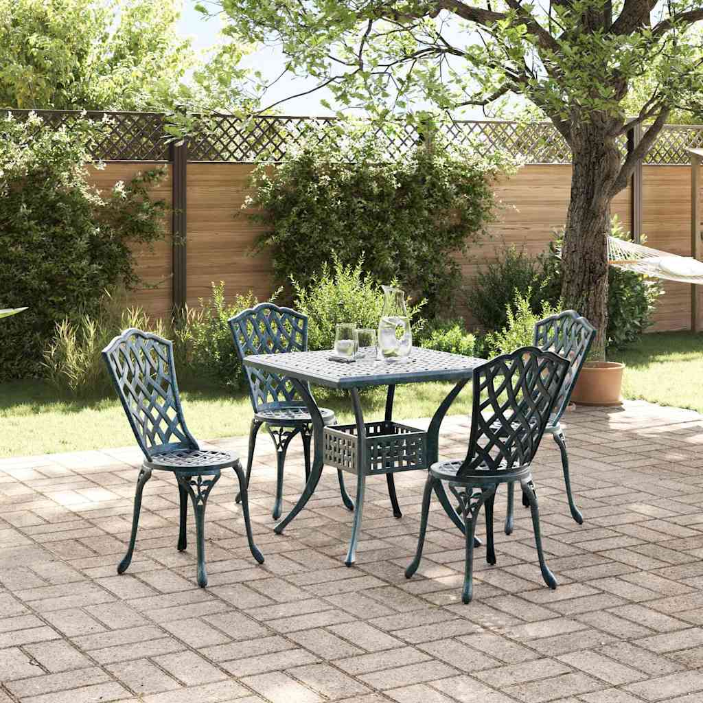 Set vrtnih stolova 5 pcs Zelena Liveni aluminij