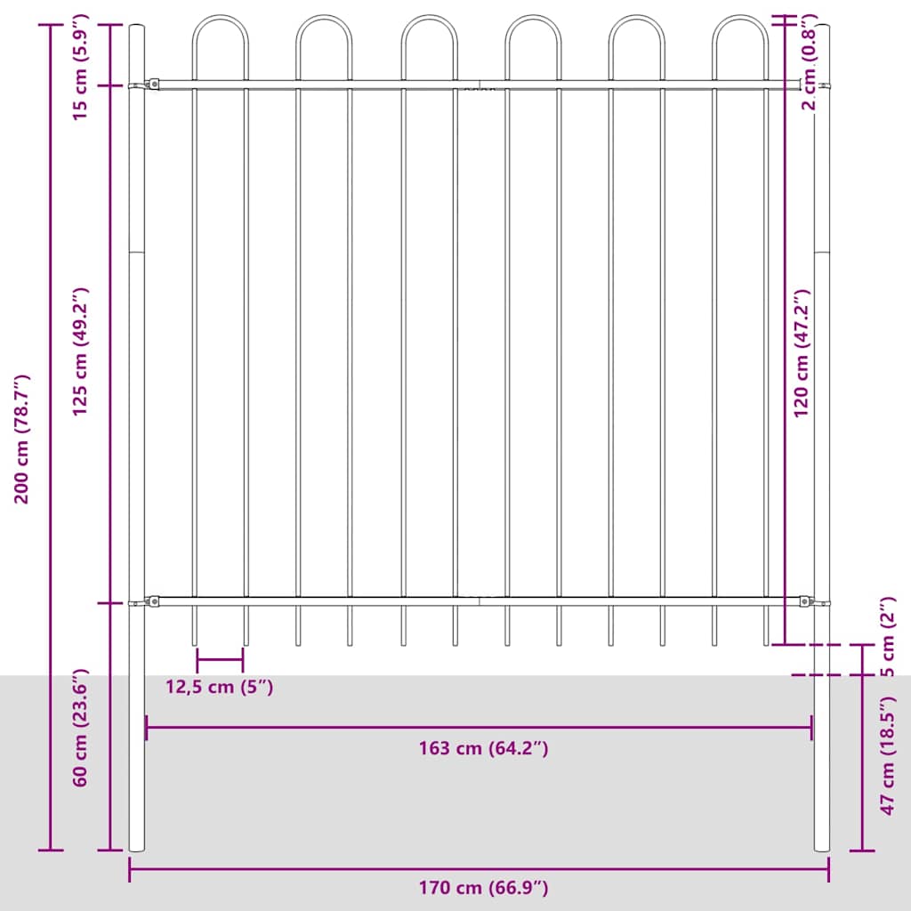 Vrtna Ograda BOXTEL Siva