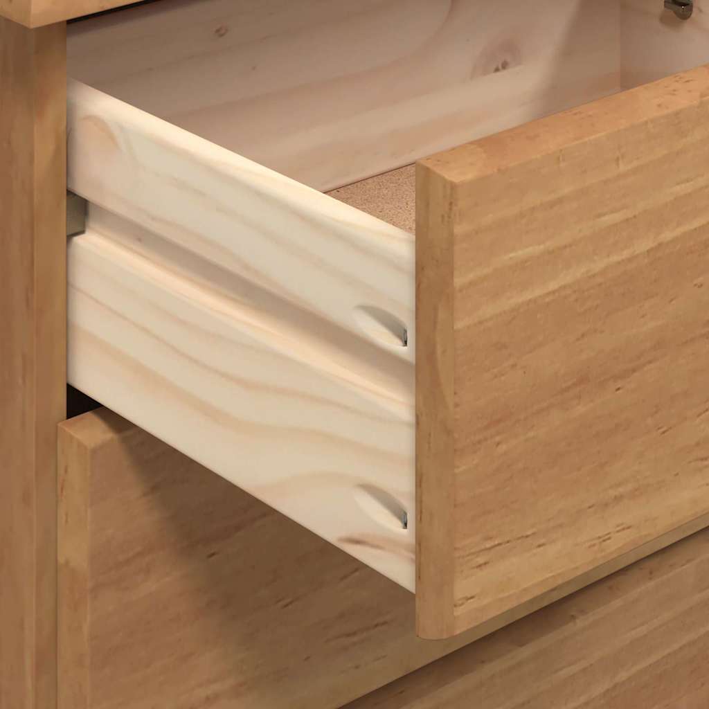 Komoda ASKIM Smeđa 91 x 40 x 95,5 cm Čvrsto borovo drvo