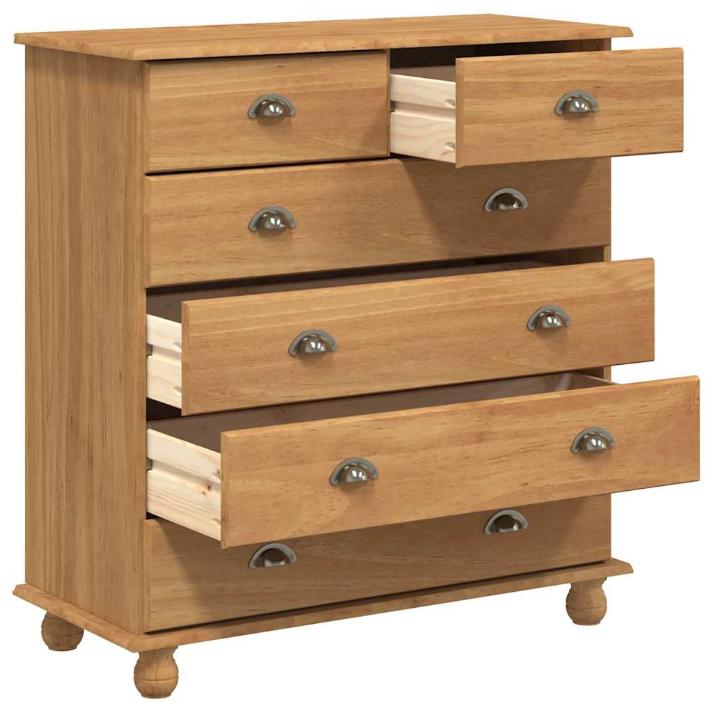 Komoda ASKIM Smeđa 91 x 40 x 95,5 cm Čvrsto borovo drvo