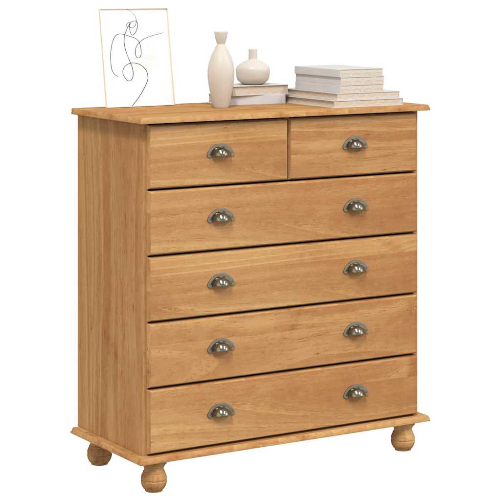 Komoda ASKIM Smeđa 91 x 40 x 95,5 cm Čvrsto borovo drvo