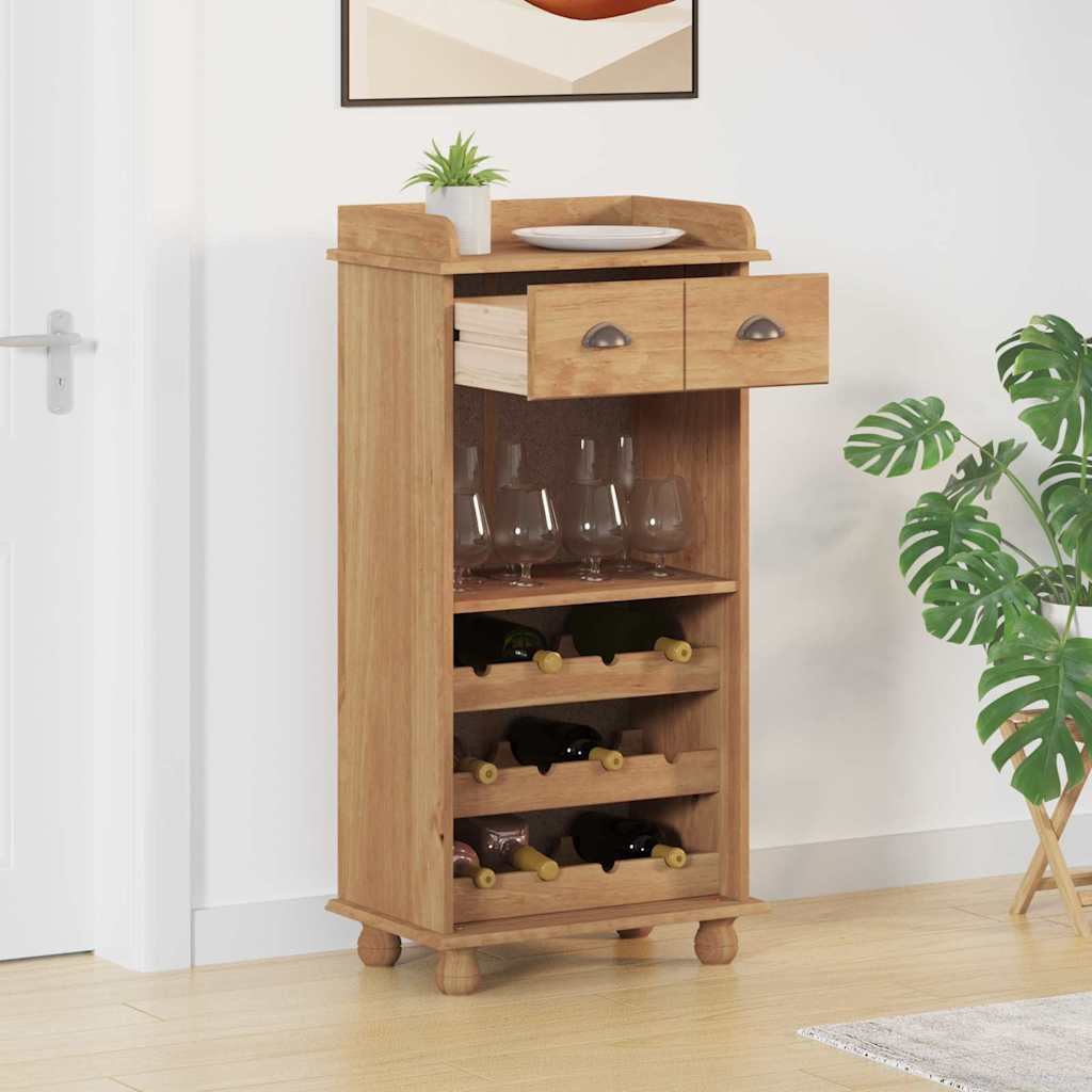 Ormar za vino ASKIM Medeni vosak 57 x 37 x 114 cm