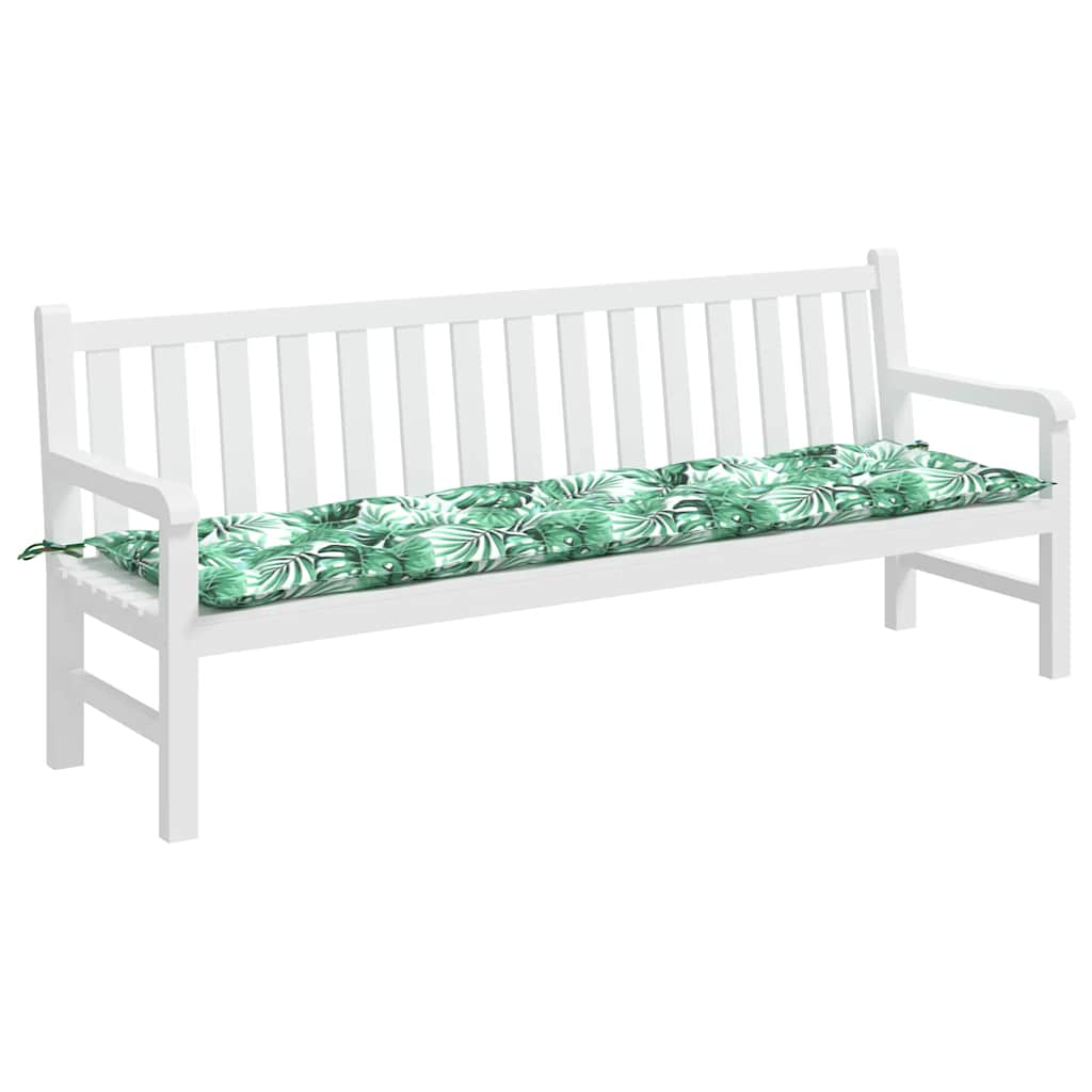 Jastuk za vrtnu klupu s uzorkom lišća 200x50x7 cm Oxford tkanina