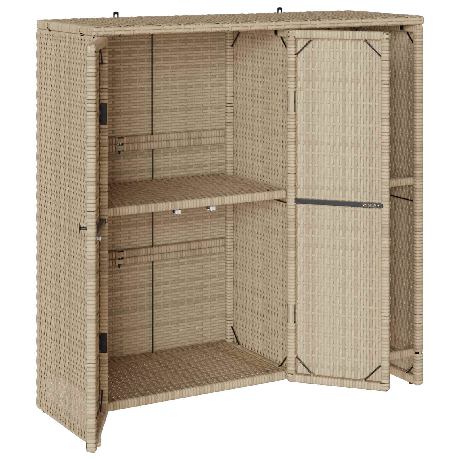 Ormarić za pohranu s policom Bež 100 x 36 x 102 cm Ratan