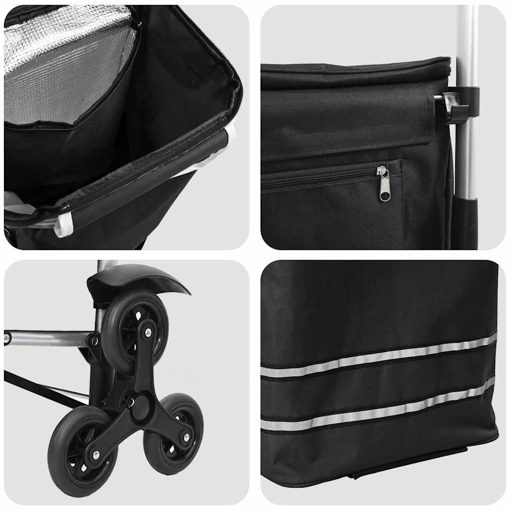 Kolica za kupovinu Crna 47 x 39 x 100,5 cm Oxford tkanina