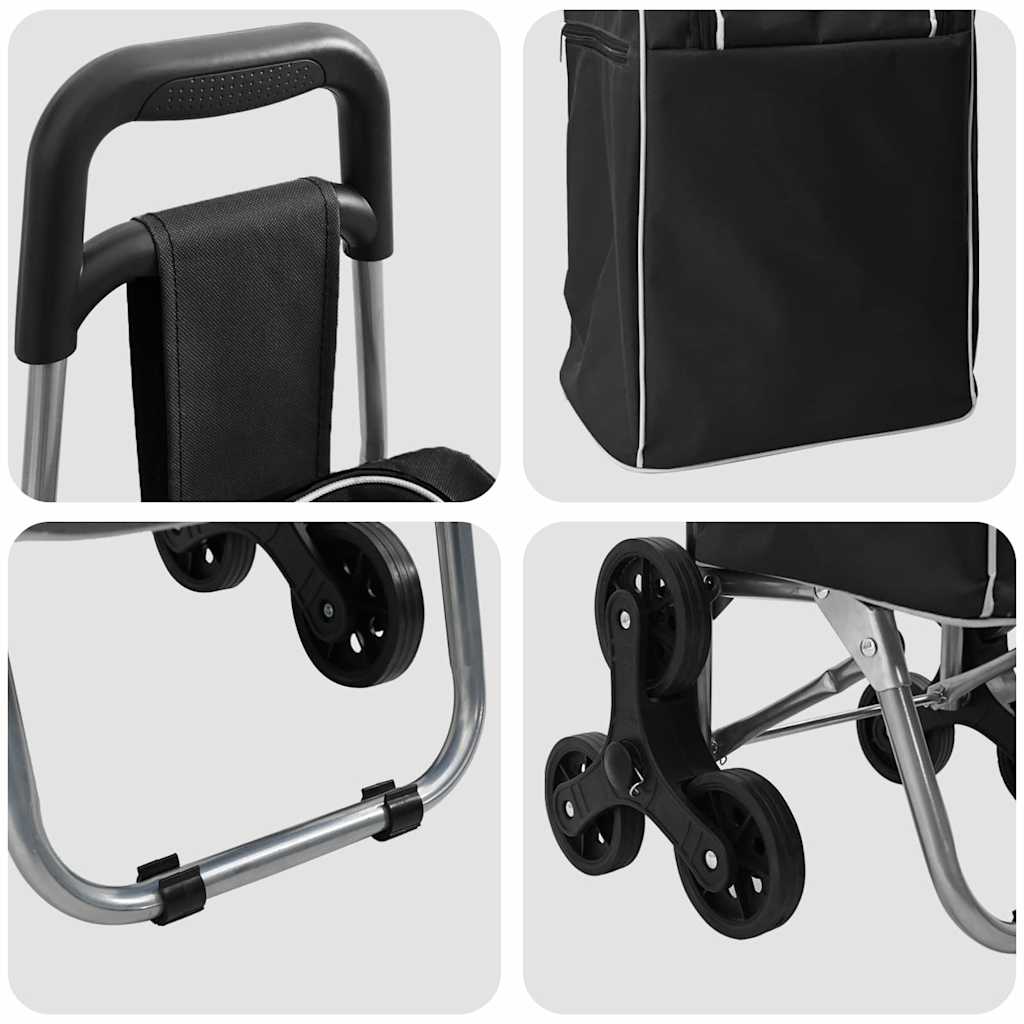 Kolica za kupovinu Crna 39,5 x 33 x 93 cm Oxford tkanina