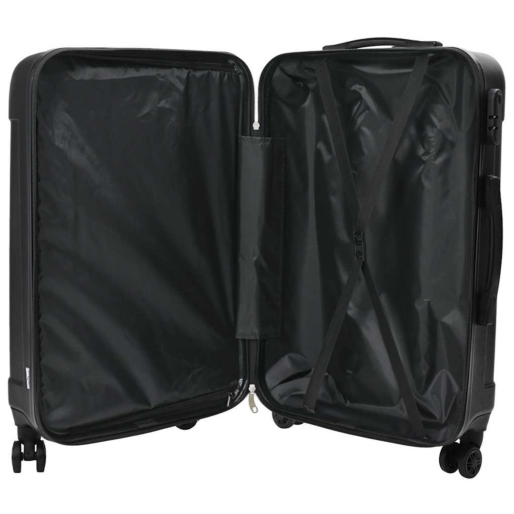 Kofer s zaključavanjem 3 pcs Crna 50 x 31 x 78 cm ABS plastika