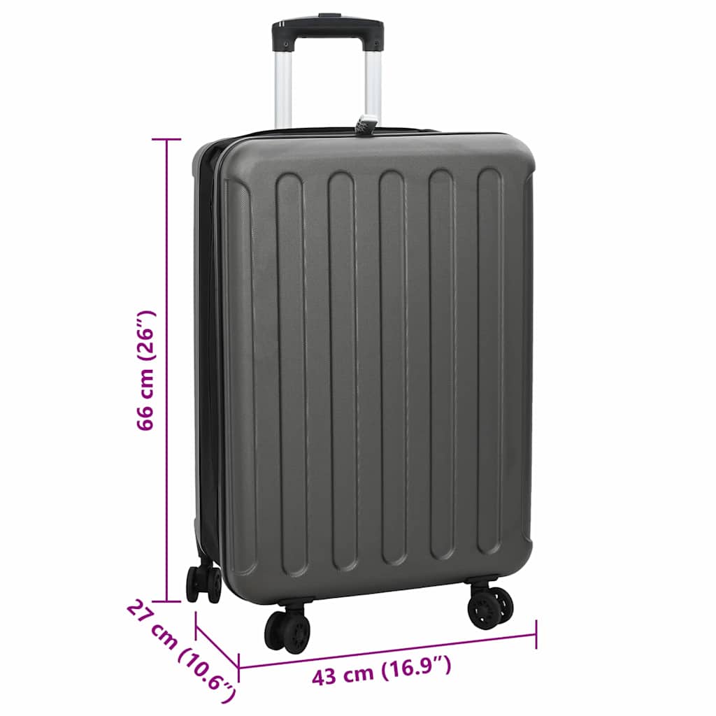 Kofer s zaključavanjem Tamno siva 43 x 27 x 66 cm ABS plastika
