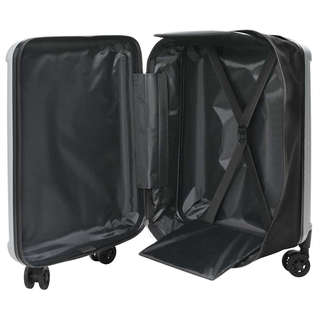 Kofer s zaključavanjem Srebrno 43 x 27 x 66 cm ABS plastika