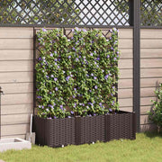 Vrtna saksija 3 pcs Smeđa 120 x 40 x 143 cm Plastika