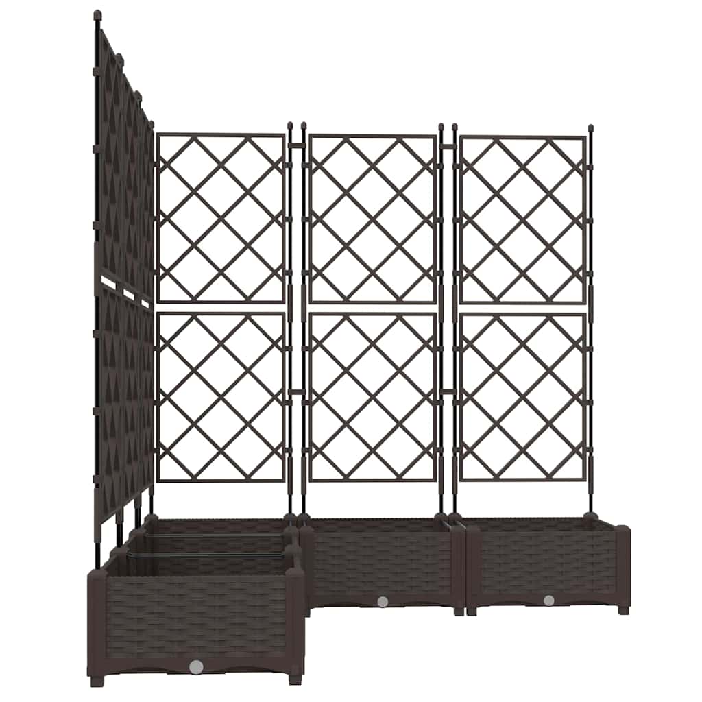 Vrtna saksija 5 pcs Smeđa 120 x 120 x 125,5 cm Plastika