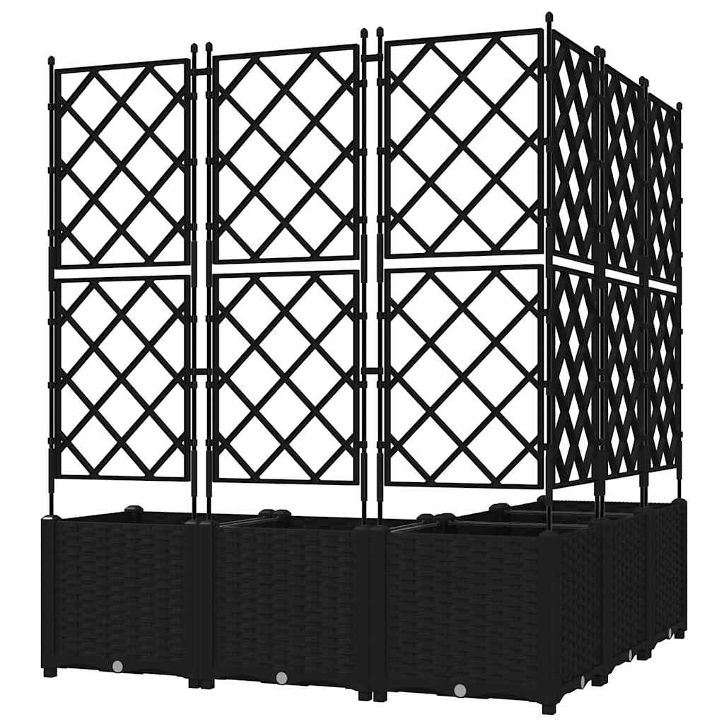 Vrtna saksija 5 pcs Crna 120 x 120 x 143 cm Plastika