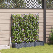 Vrtna saksija 3 pcs Sivi 120 x 40 x 125,5 cm Plastika