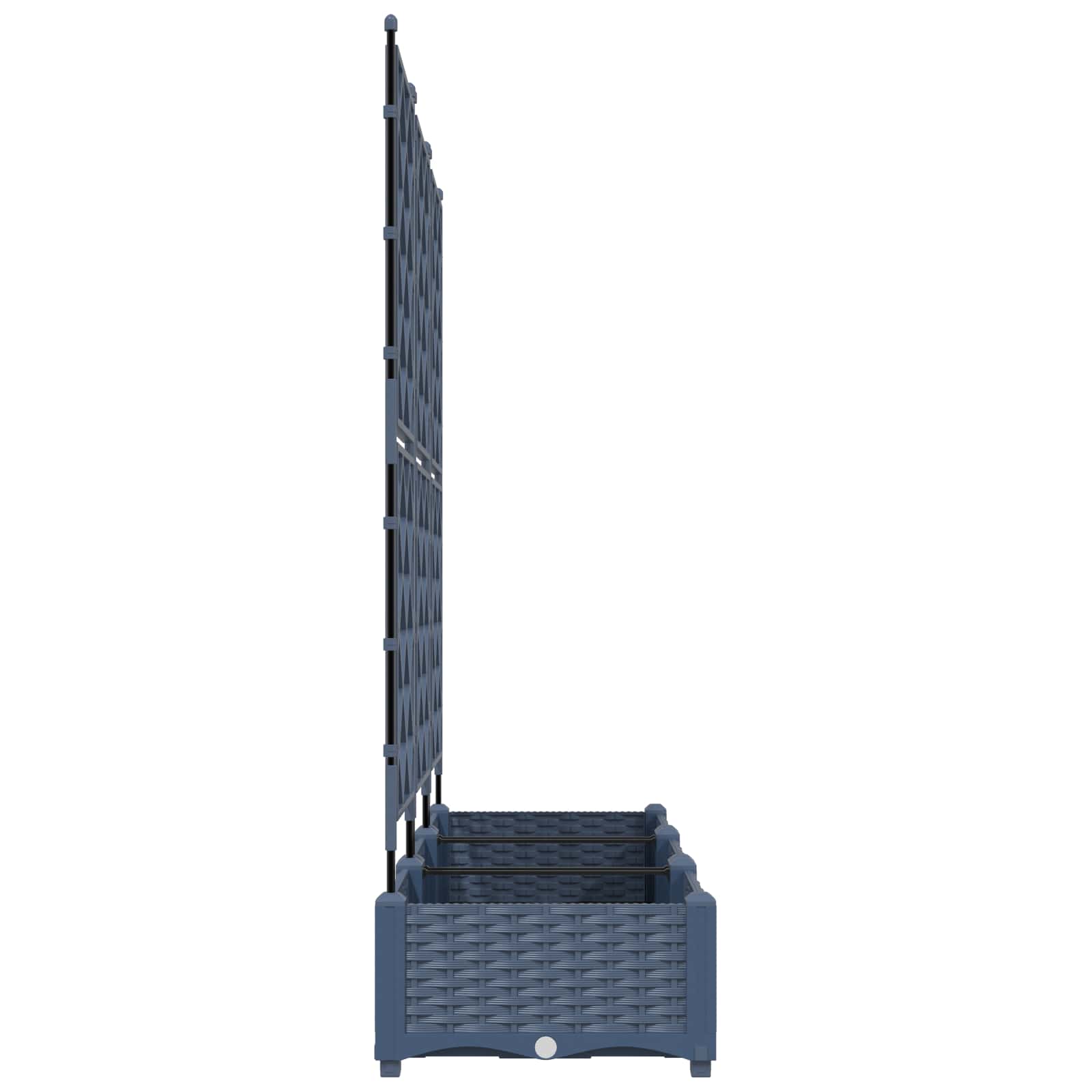 Vrtna saksija 3 pcs Sivi 120 x 40 x 125,5 cm Plastika