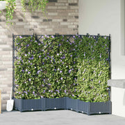 Vrtna saksija 5 pcs Sivi 120 x 120 x 125,5 cm Plastika